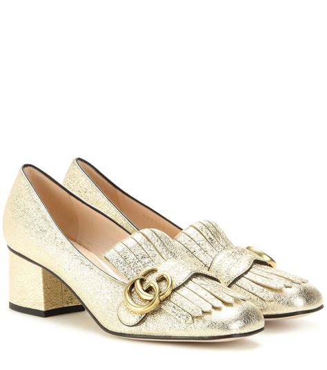 gucci schuhe gold|Gucci genuine leather shoes.